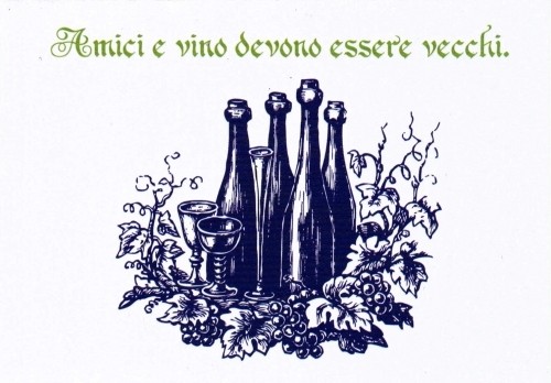 "Amici e vino" - Pack of 6