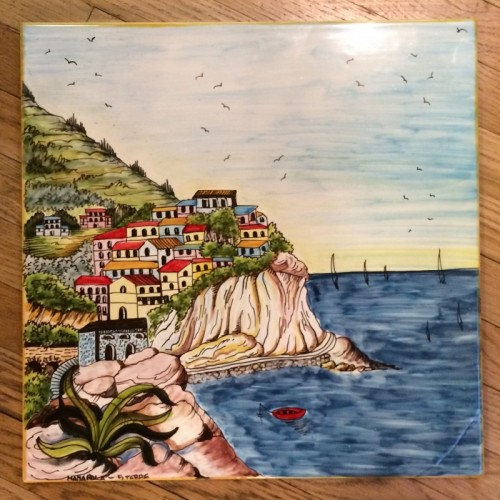 Tuscan Seaside Village Table or Panel