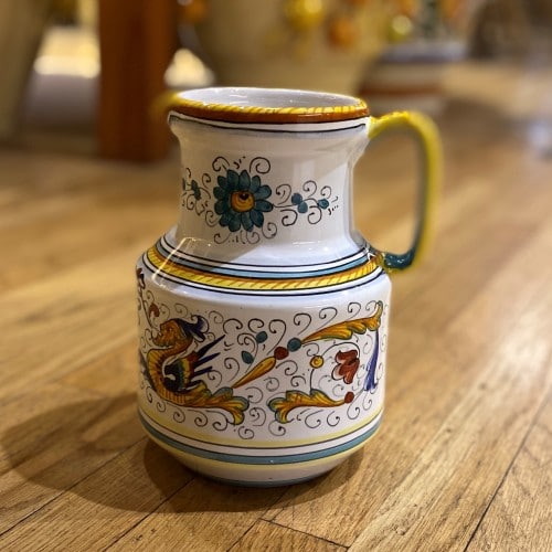 Porta sale ceramica maiolica Deruta raffaellesco