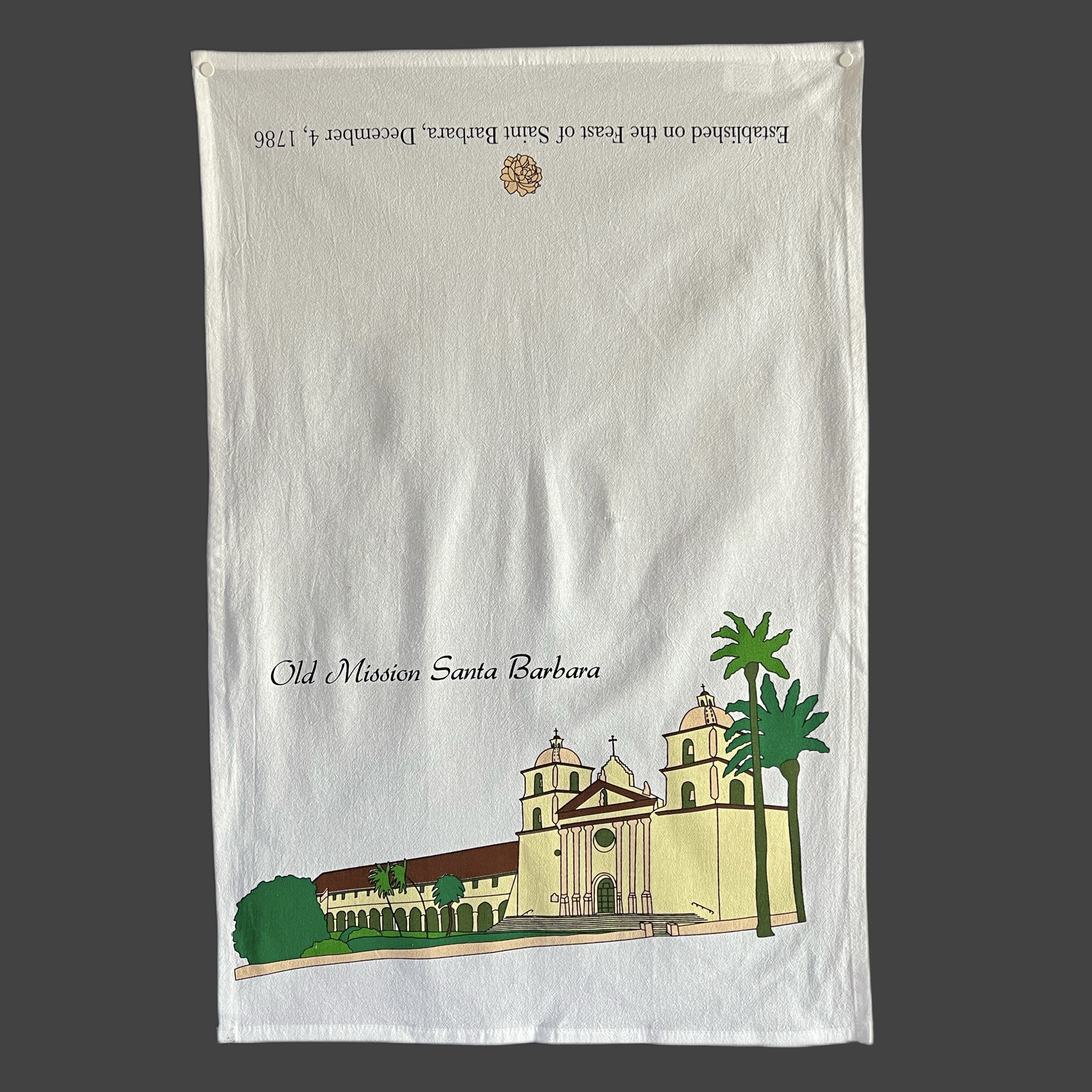 Santa Barbara Mission Dishtowel