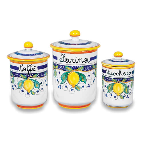 italian canisters kitchen alcantara canisters italian pottery outlet italian canisters kitchen alcantara canisters italian pottery outlet