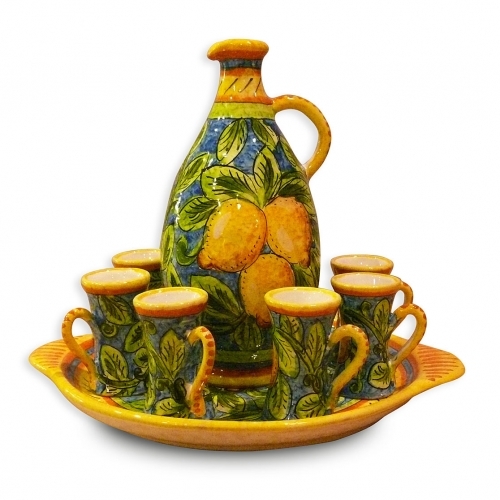 Limone 8 pc. Limoncello Set - Italian Pottery Outlet