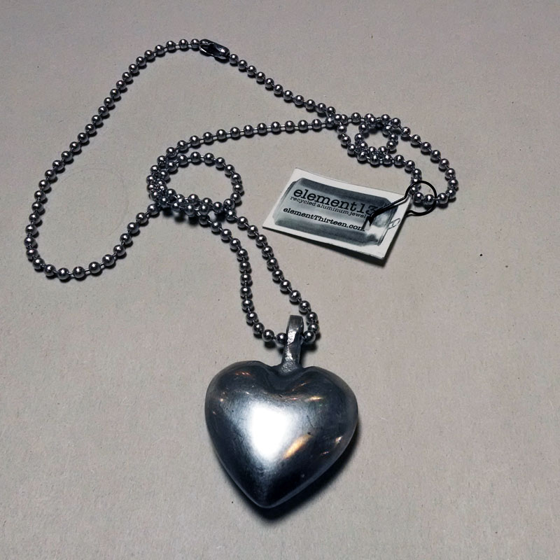Element 13 Recycled Aluminum Heart Necklace