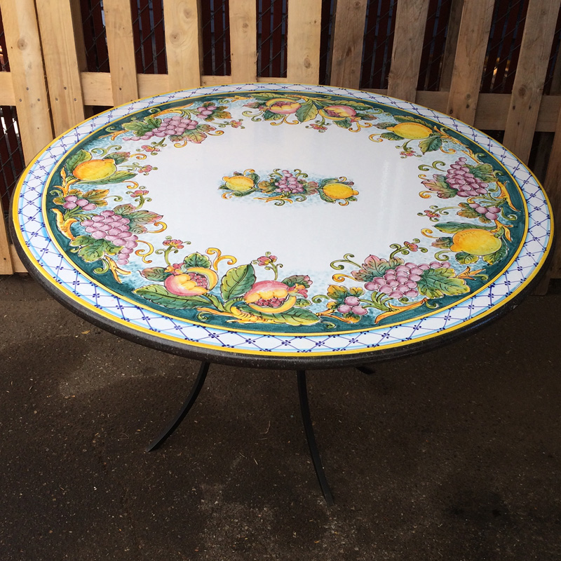 43'' Italian Volcanic Stone Table Adriana