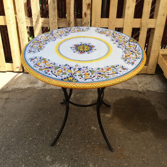 31.5″ Italian Stone Table – Deruta Firenze