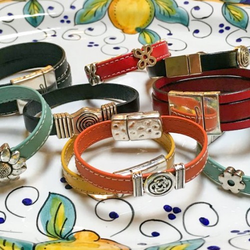 Pellarte hand-made Italian leather bracelets