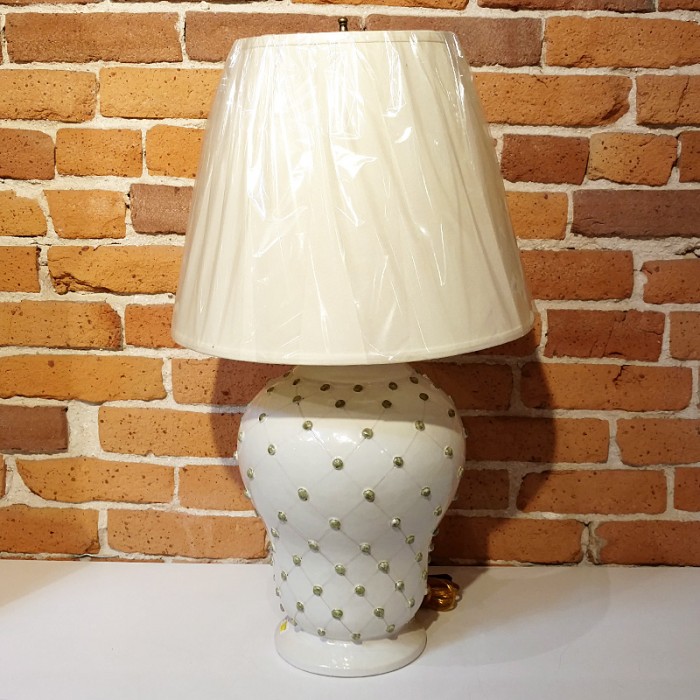 White Lamp with Green Dots - Image 3