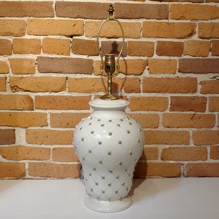 White Lamp with Green Dots - Image 4