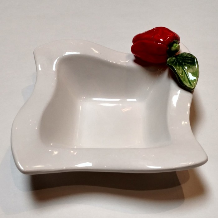 Small Square Bowl with Pepper