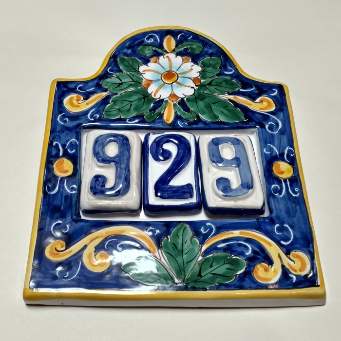 House Number Plaque for Three