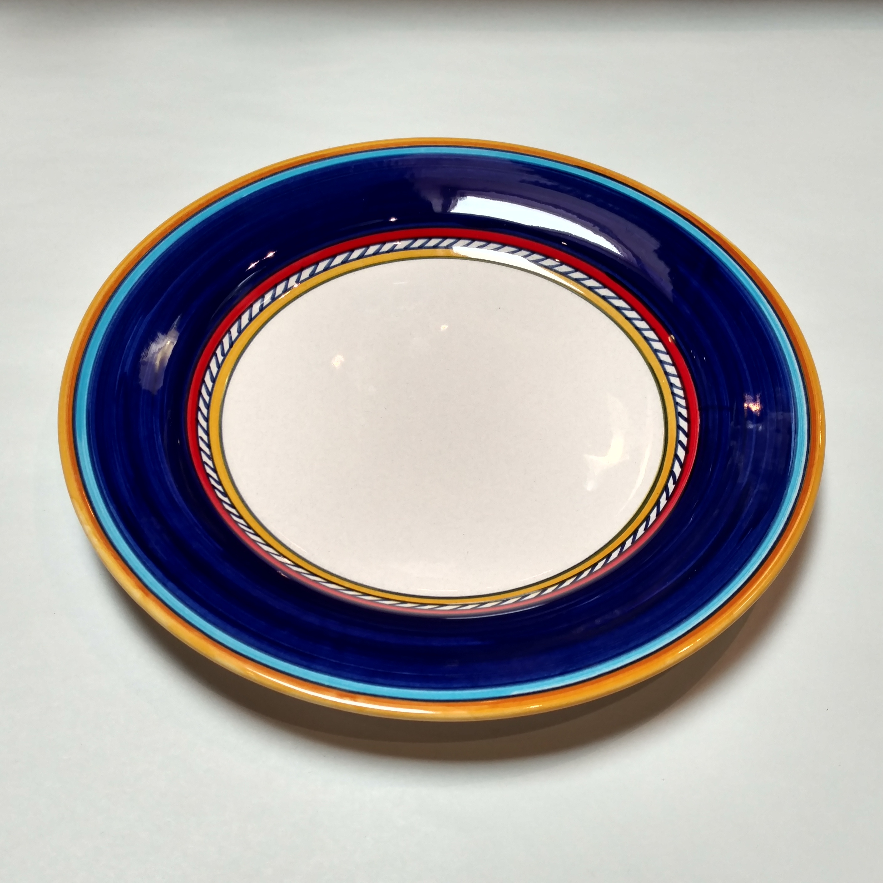 blue plate pottery