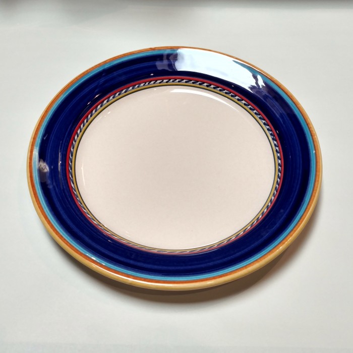 Geo Simple Blue Round Platter