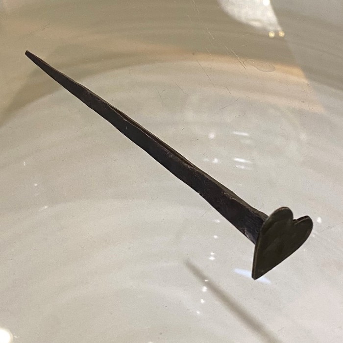 Large Heart-Shaped Iron Nail