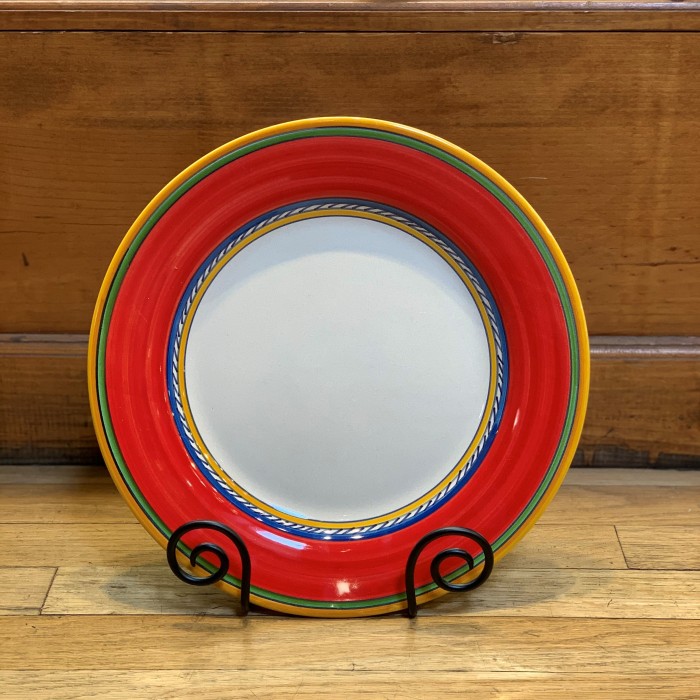 Geo Simple Red Dinner Plate