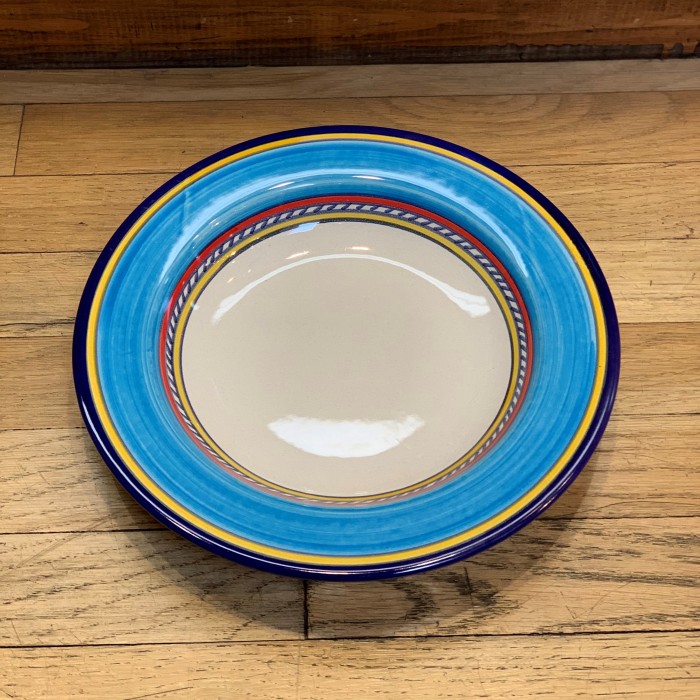Geo Simple Turquoise Soup Plate - Image 2