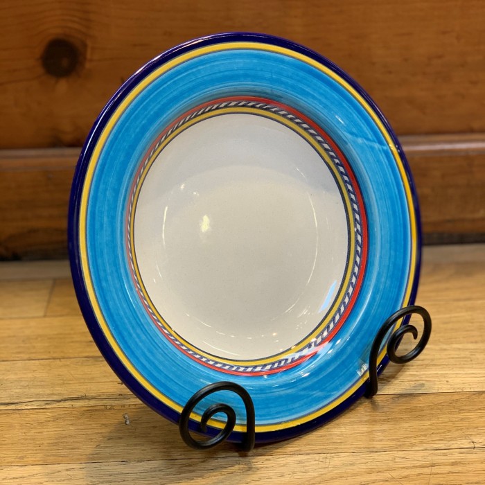 Geo Simple Turquoise Soup Plate - Image 3