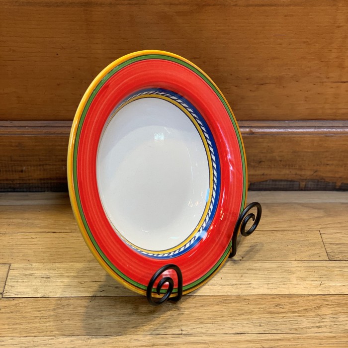 Geo Simple Red Soup Plate - Image 3
