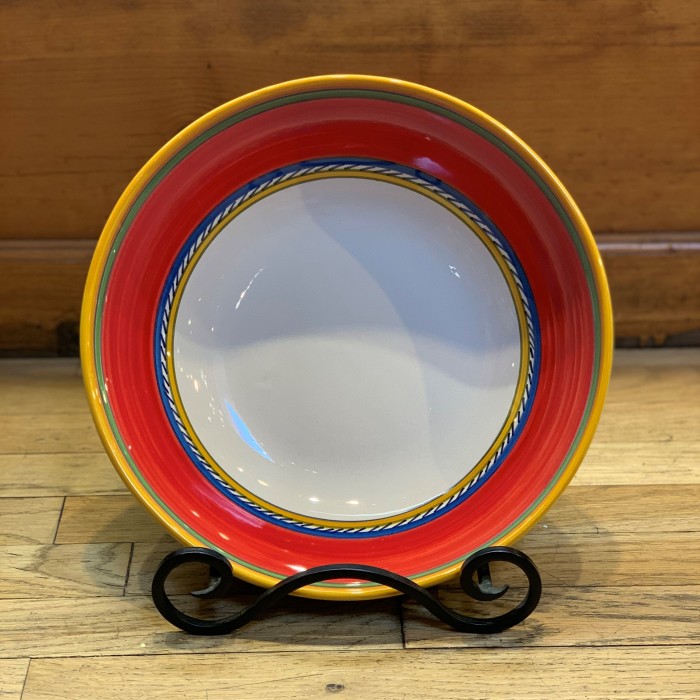 Geo Simple Red Serving Bowl