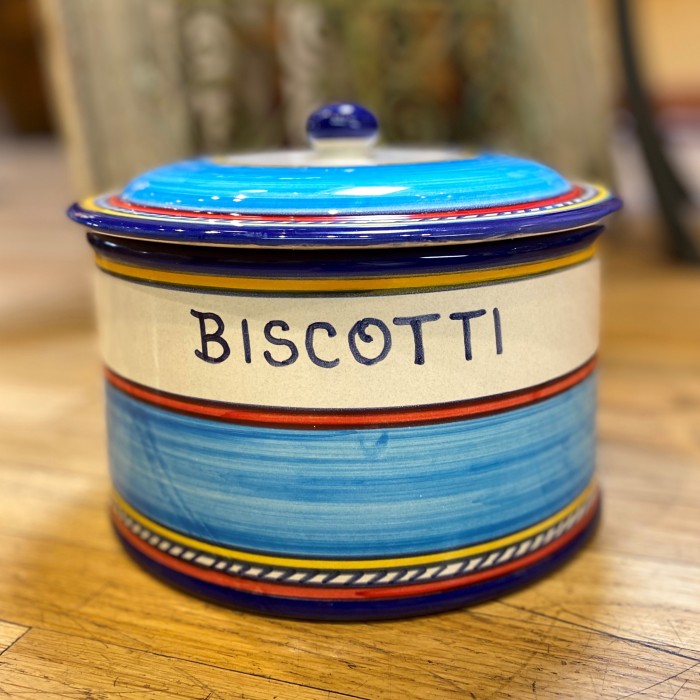 Geo Simple Turquoise Biscotti Jar - Image 3