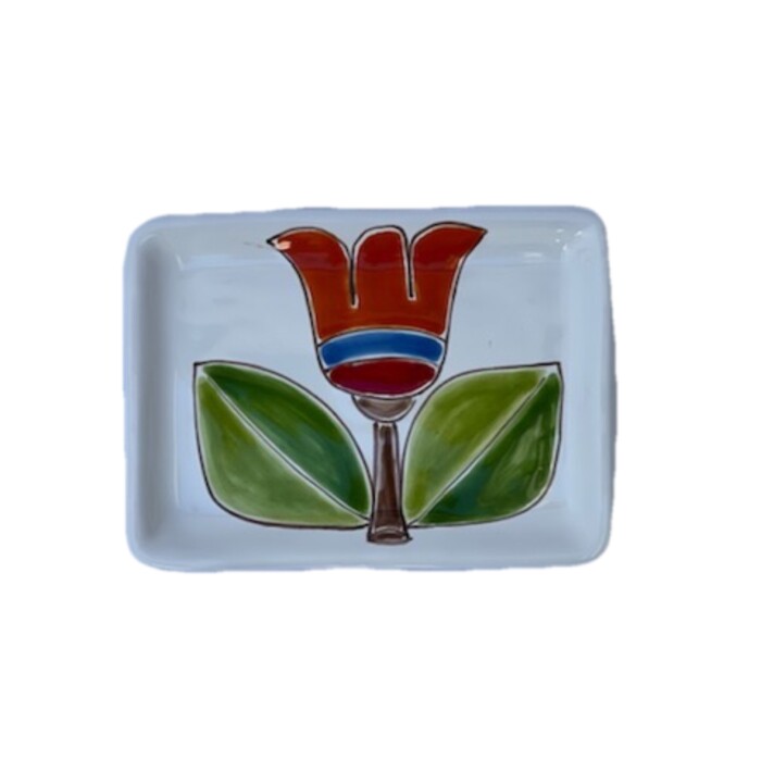 De Simone Rectangular Tray - Flower