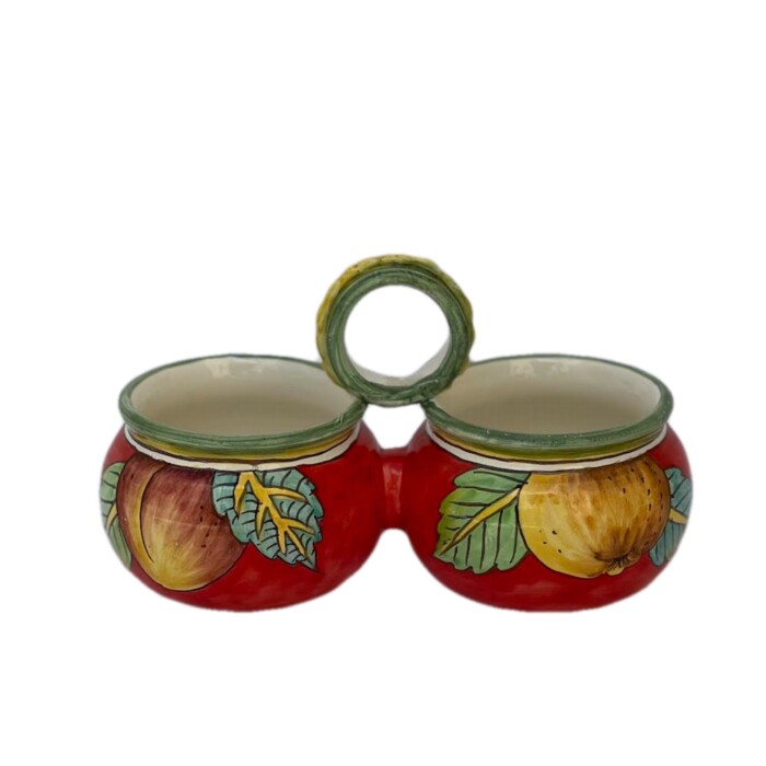 Ornato Red Double Bowl
