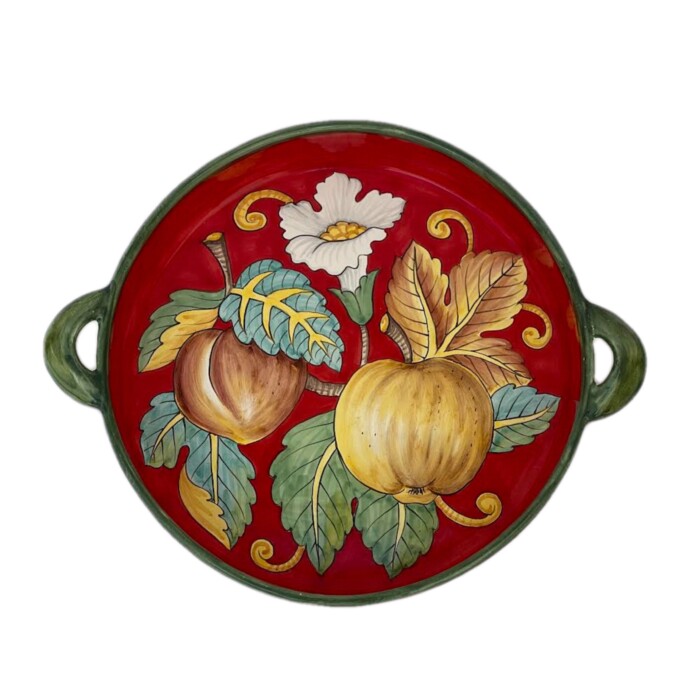 Ornato Red Round Platter