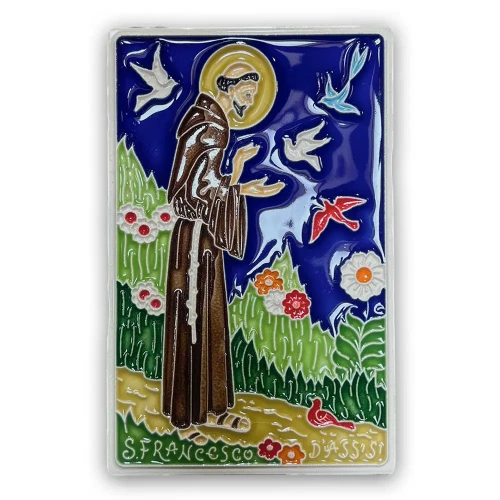 St. Francis with Birds, Medium Sized Tile
