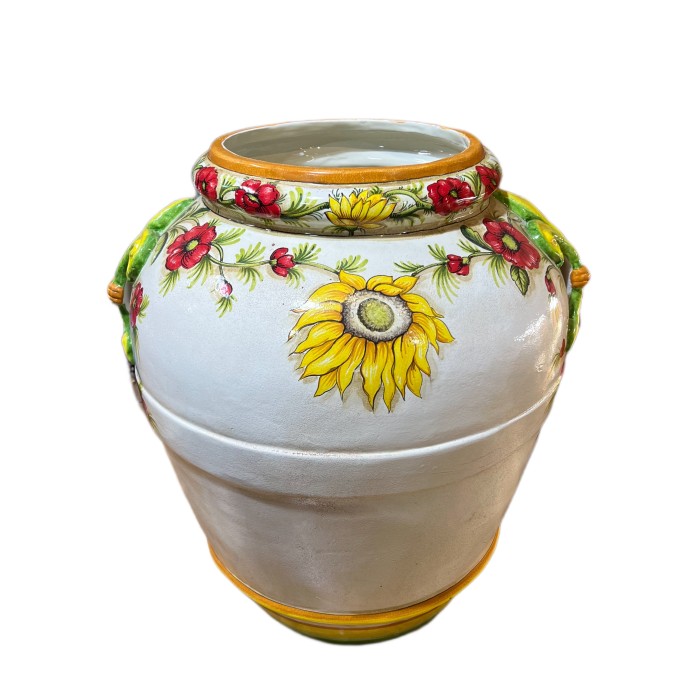 Country Scene with Sunflowers Urn - Image 3