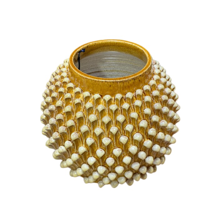 Caramel Round Pigna Vase - Image 2