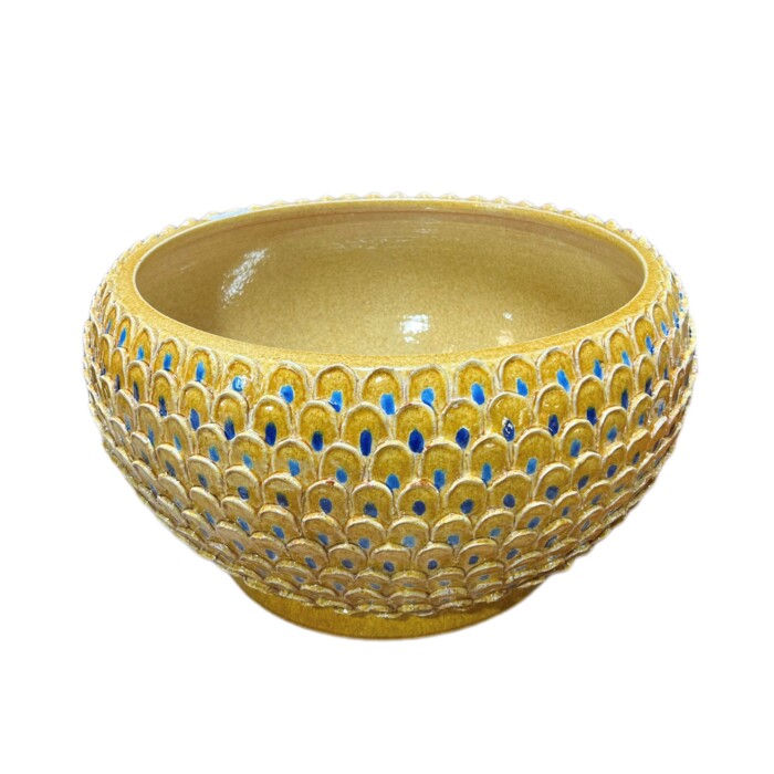 Caramel Centerpiece with Blue Dots - Image 2