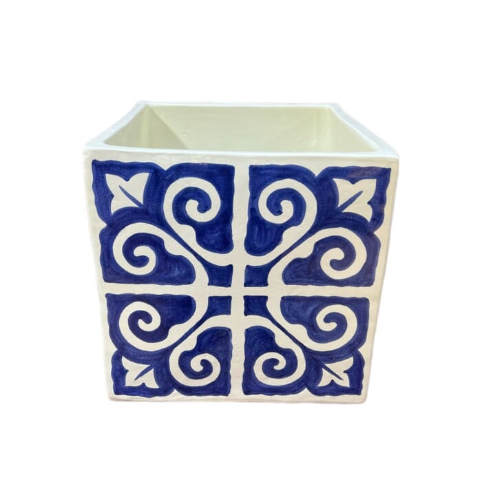Tuscan Bold Square Geometric Planter
