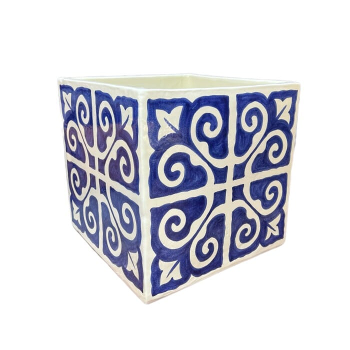 Tuscan Bold Square Geometric Planter - Image 2