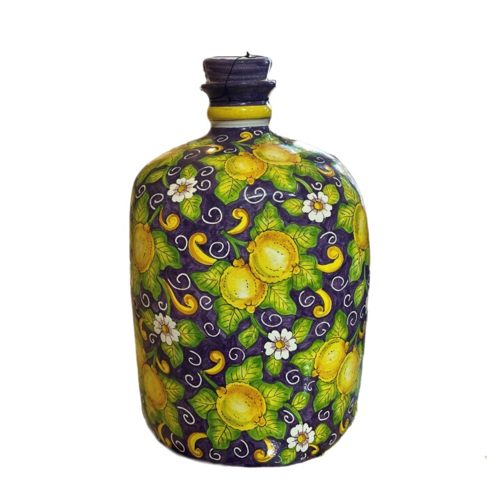 Lemons on Purple Jug