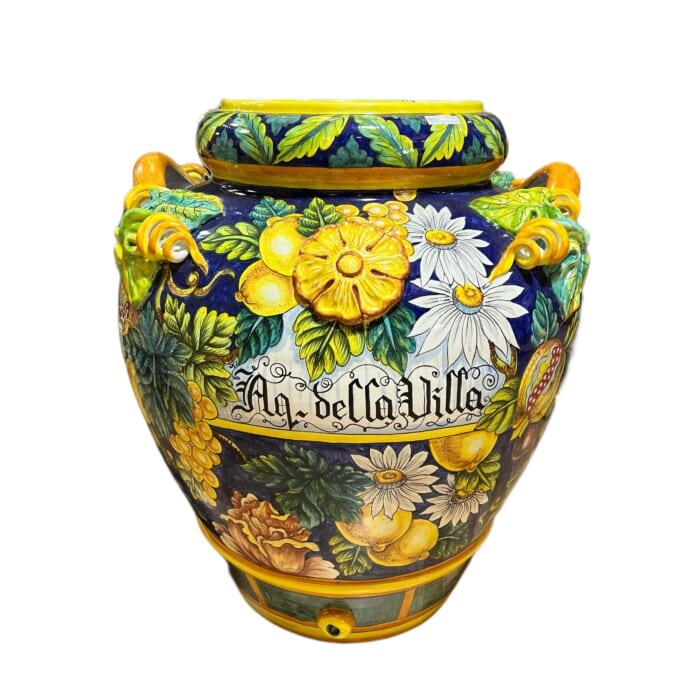 "AQ Della Villa" Large Urn with 3D Detailing