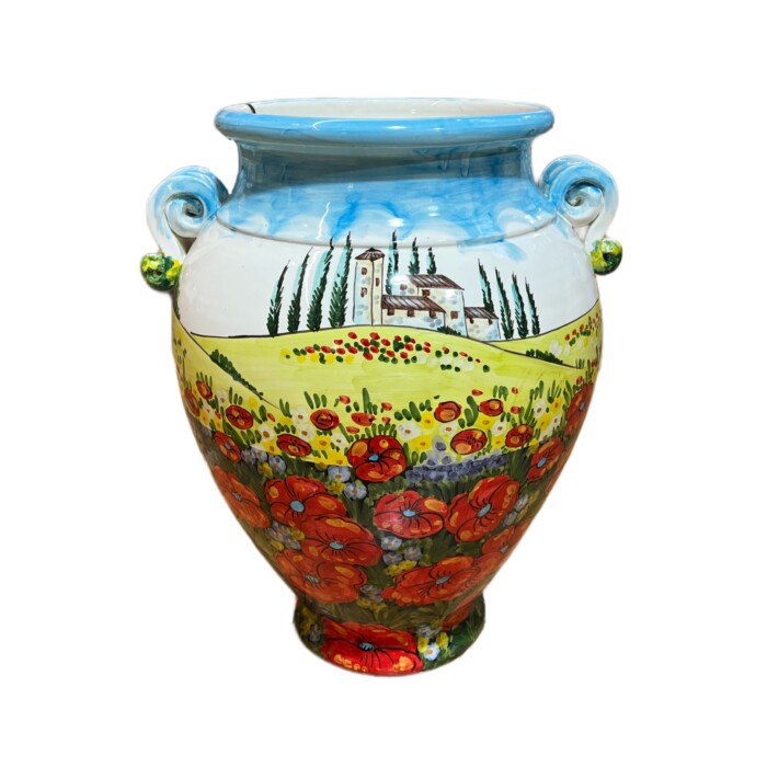 Tuscan Poppy Urn