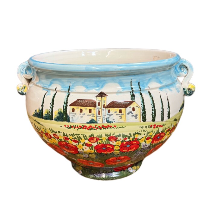 Tuscan Poppy Cachepot