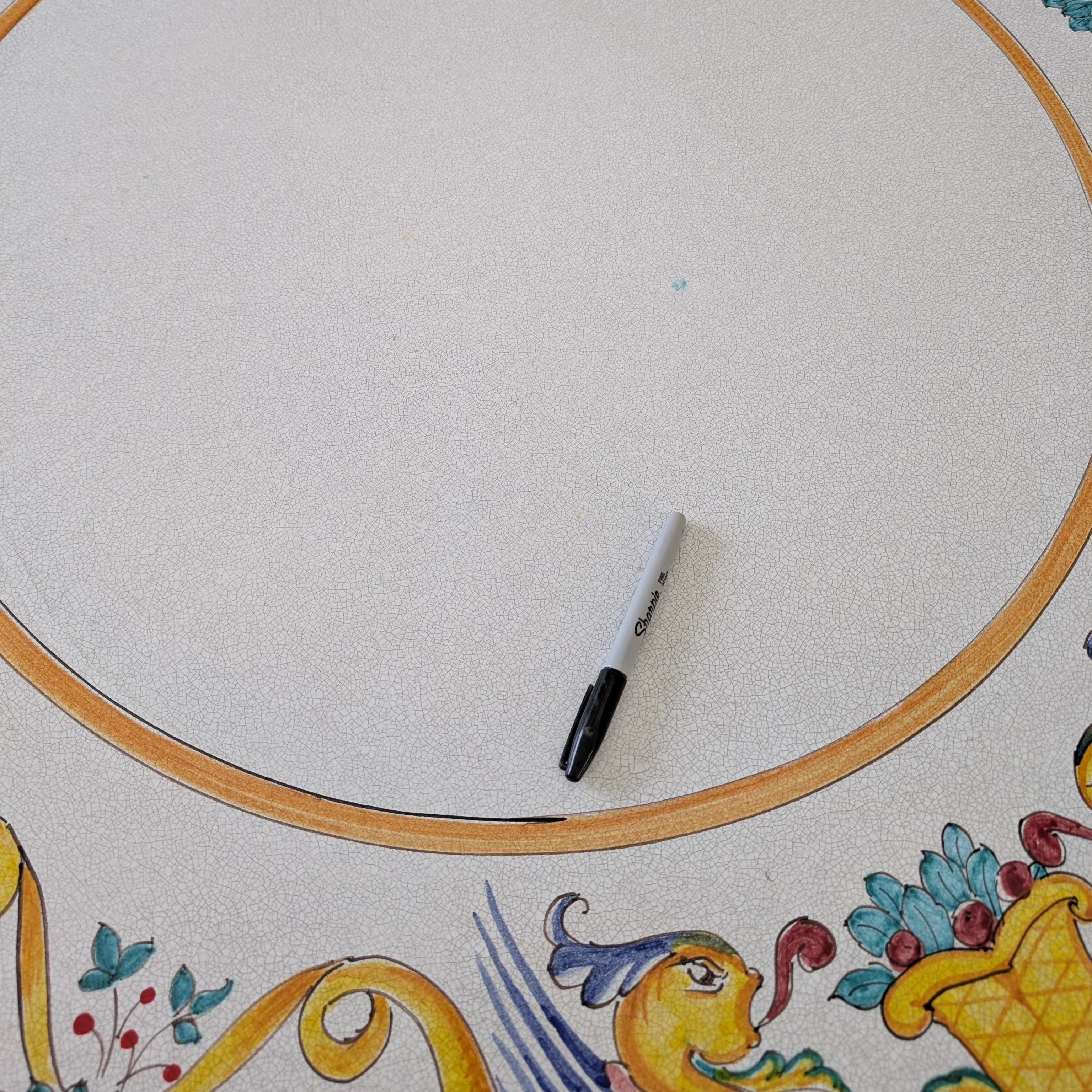 47" Italian Volcanic Table - Raffaellesco - Image 3